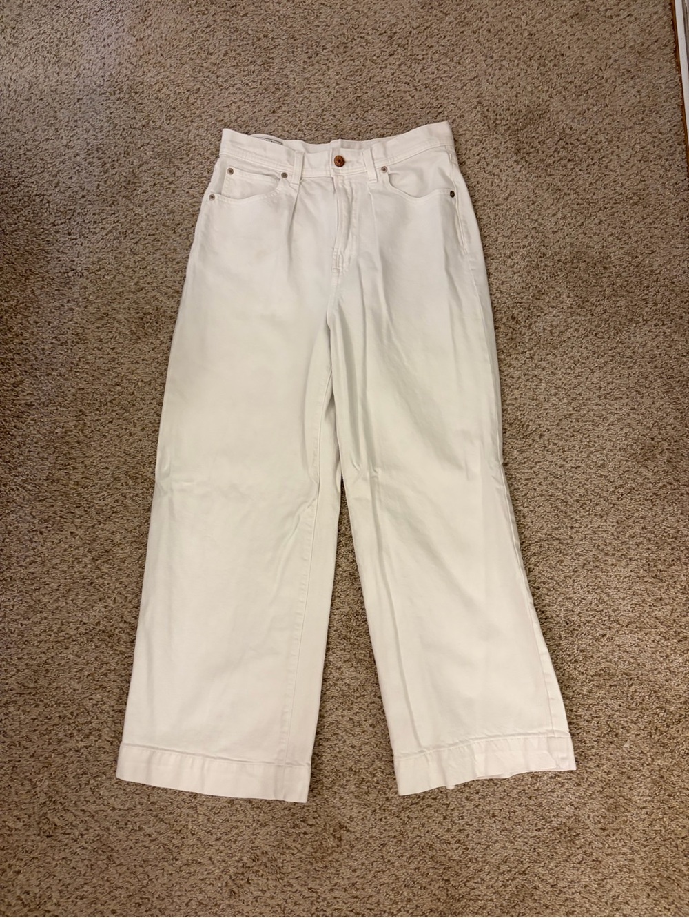 GAP Women's Wide-Leg White Jeans